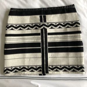 Madewell Black and White Skirt